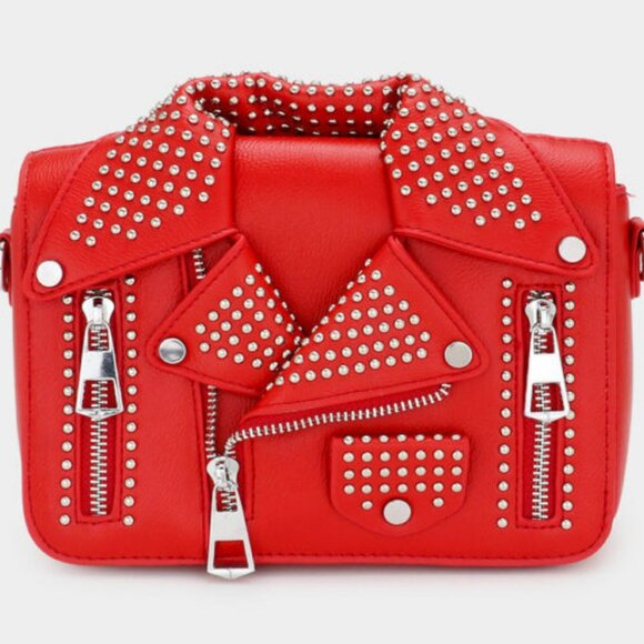 Handbags - STUDDED JACKET CROSSBODY BAG,,,